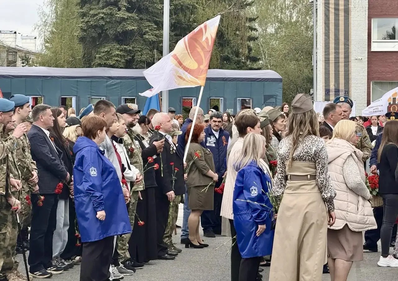 Сегодня в Белово встретили участников областного автопробега «Эстафета памяти. Кузбасс — фронту»