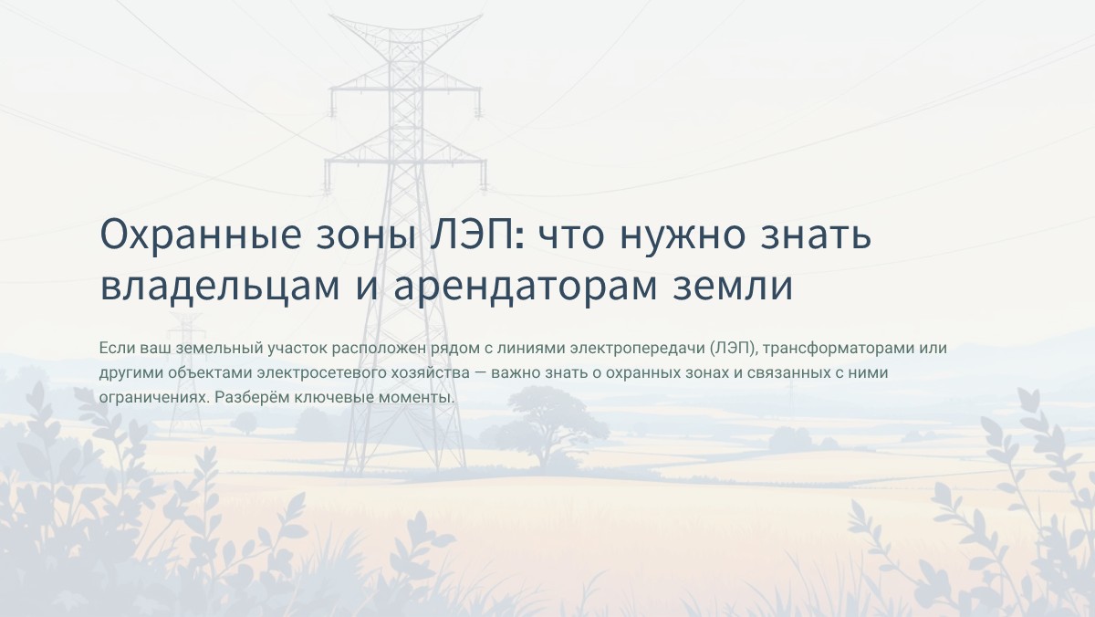 Об охранных зонах энергообъектов